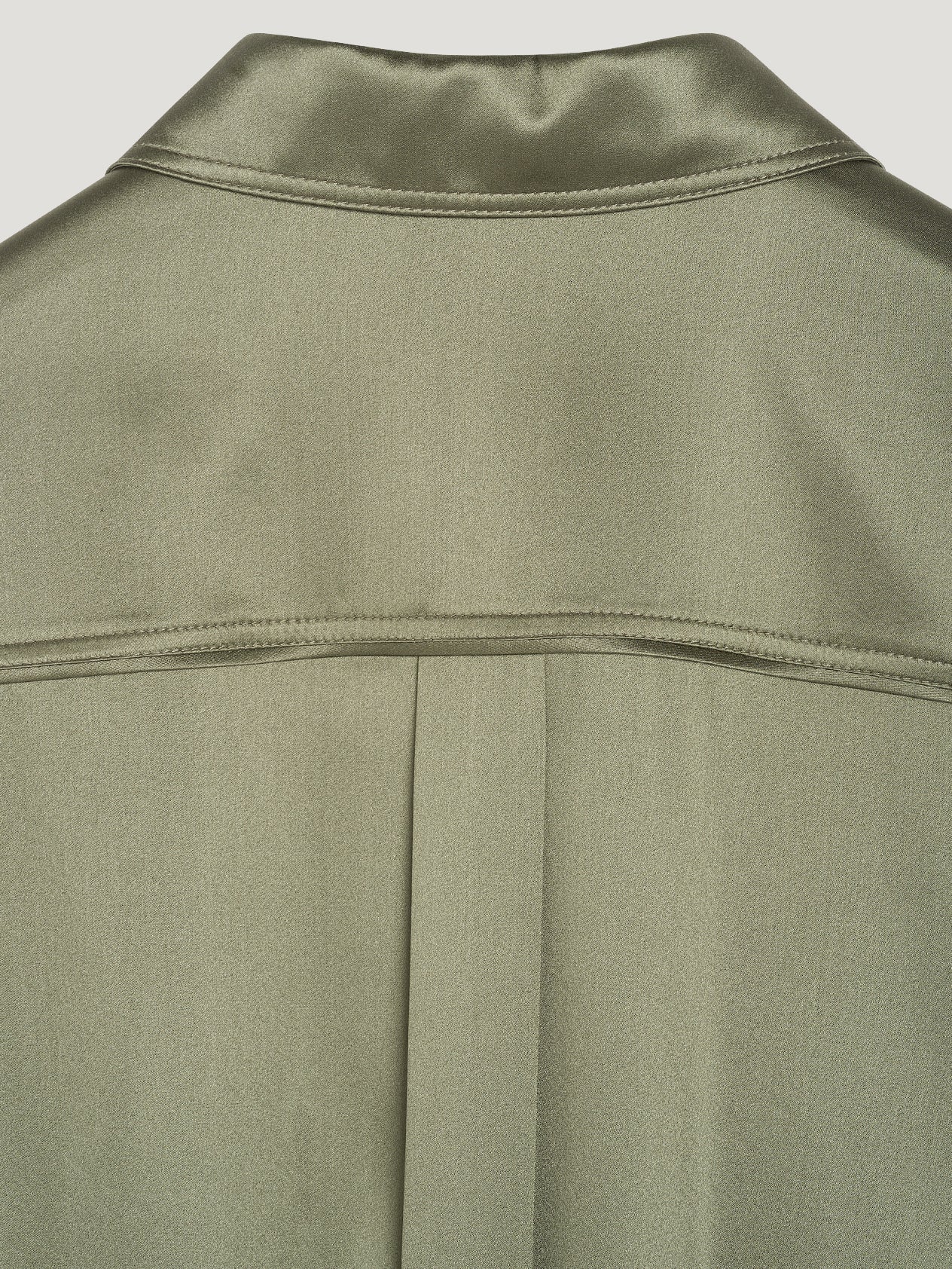 Khaki Blouson Jacket | Silk Bomber Jacket | Connolly Silk Jacket
