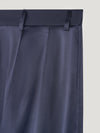 Navy Classic Silk Trousers