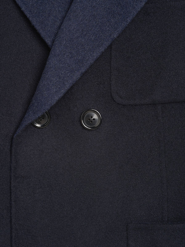 Navy Double Face 2 Button Jacket