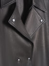 Black Newton Leather Coat