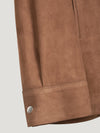 Brown Suede Shirt with Cashmere Lining