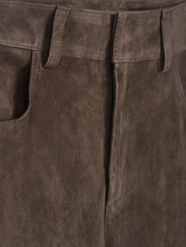 Dark Brown Suede Trousers, Connolly Clothing