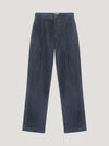 Navy Cord Relaxed Tapered Trousers