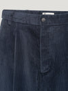 Navy Cord Relaxed Tapered Trousers