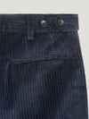 Navy Cord Relaxed Tapered Trousers