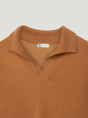 Vicuna Cashmere Open Collar Polo