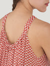 Red Check Trapeze Summer Dress