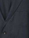 Navy Delon Flannelle Jacket