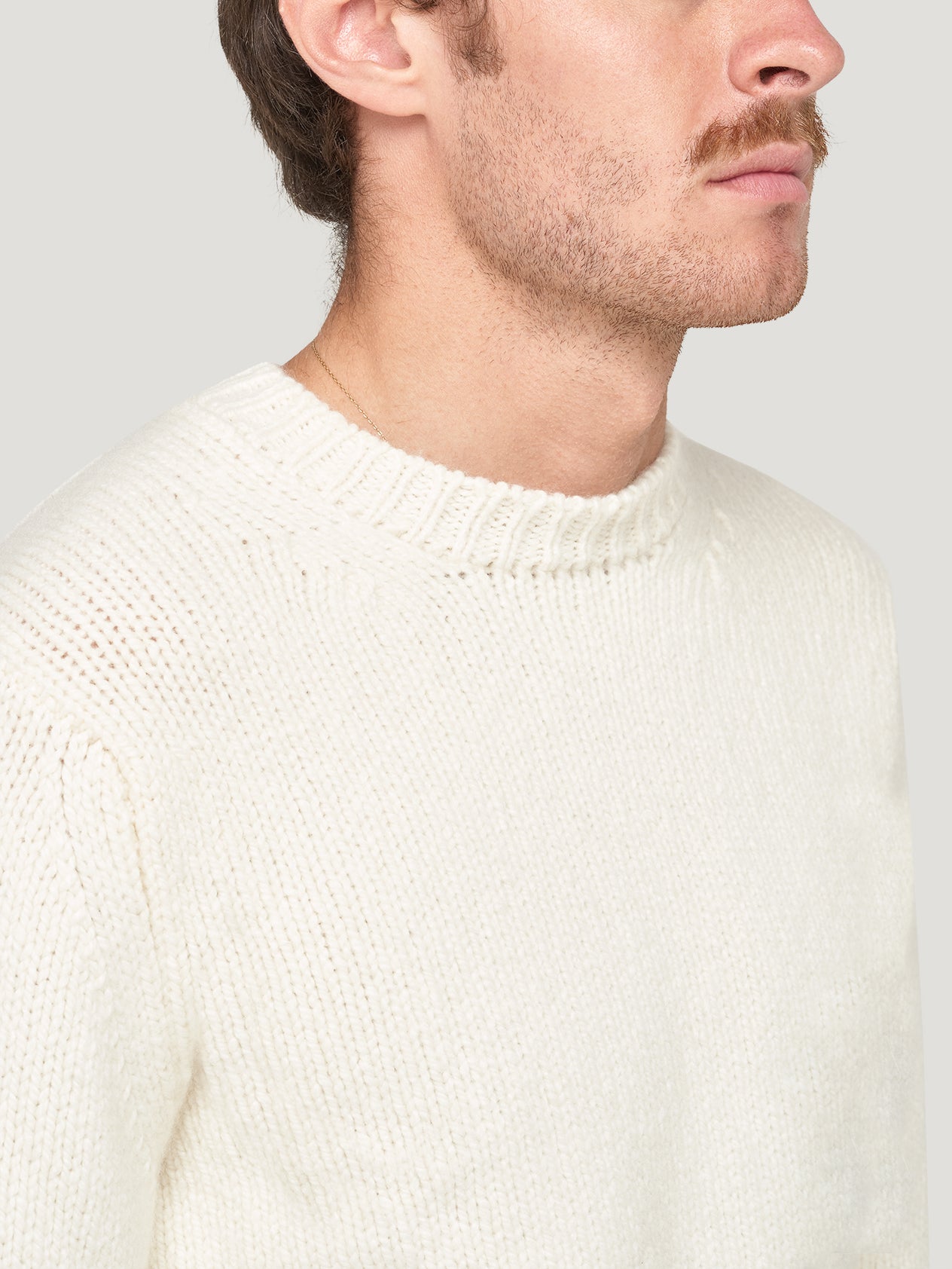 Winter White Super Luxe Cashmere Crewneck | Connolly Cashmere