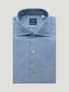 Blue End On End Flannel Shirt
