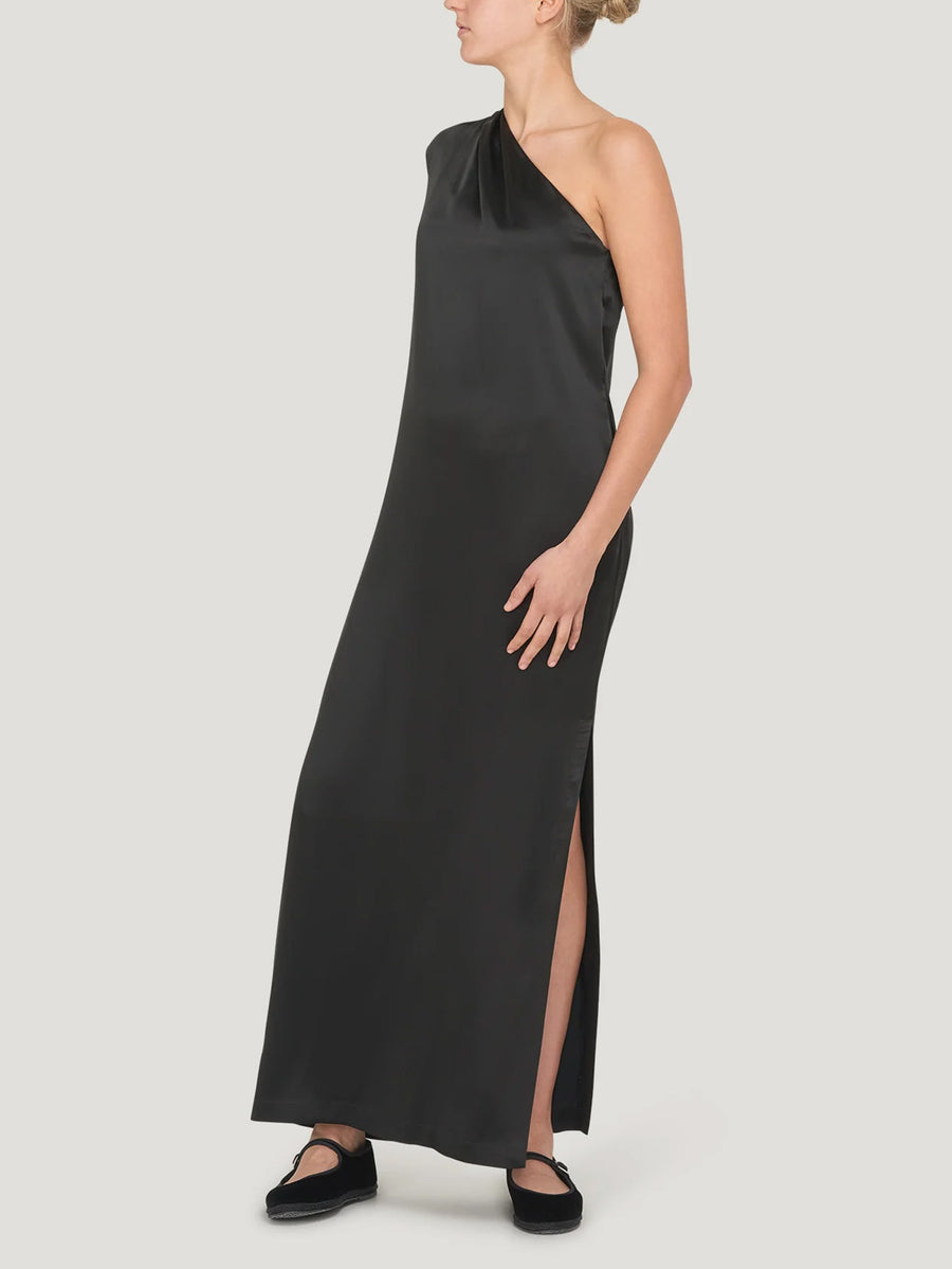 Black One Shoulder Maxi Dress - Connolly