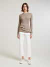Light Grey Skinny Rib Crew