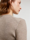 Light Grey Skinny Rib Crew