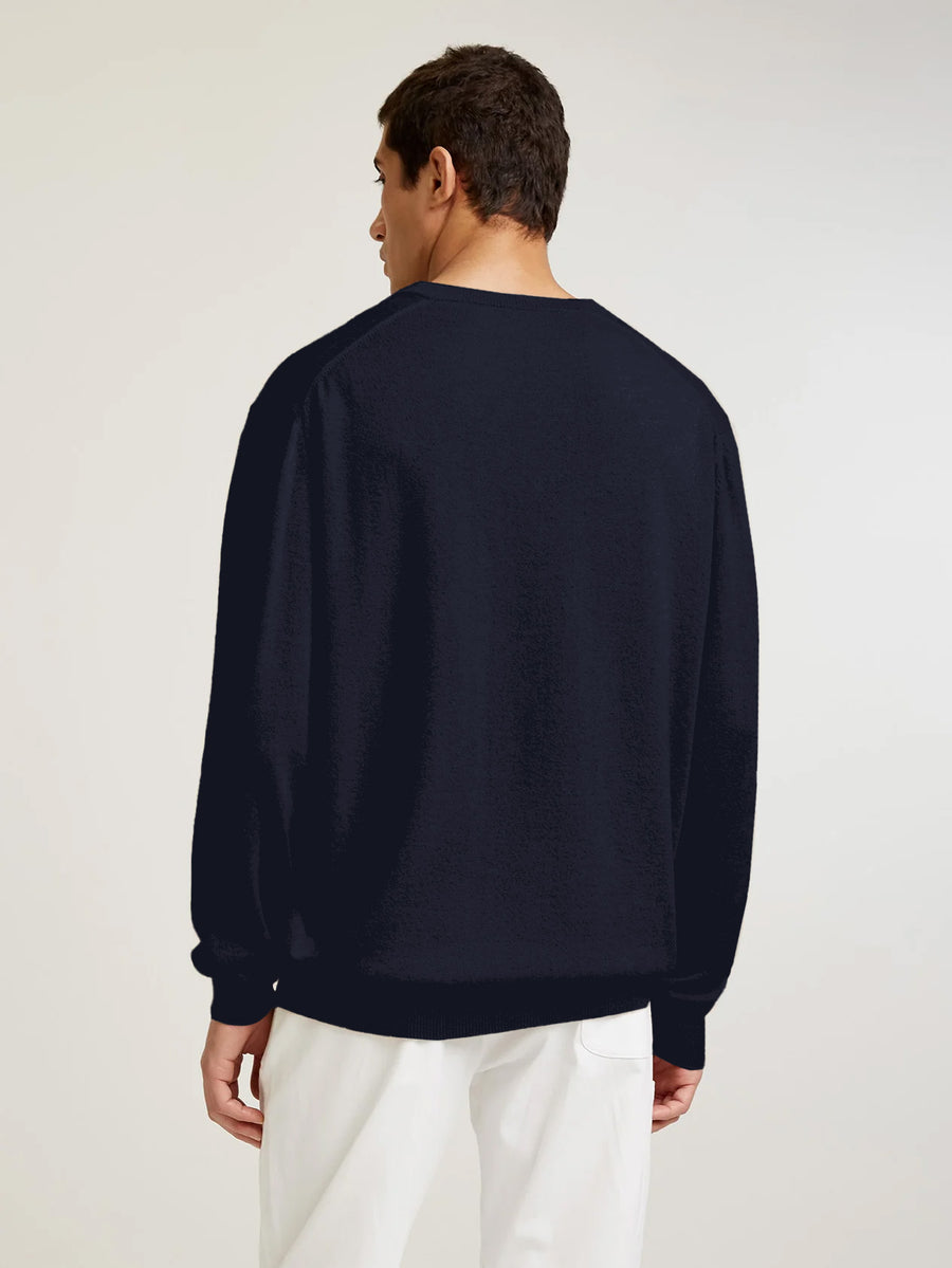 Navy Venetian V Neck - Connolly