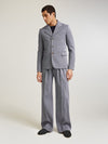 Blue Oxford Single Breasted Jacket