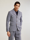 Blue Oxford Single Breasted Jacket