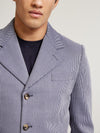 Blue Oxford Single Breasted Jacket