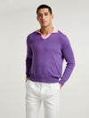 Purple/Rose Contrast Polo