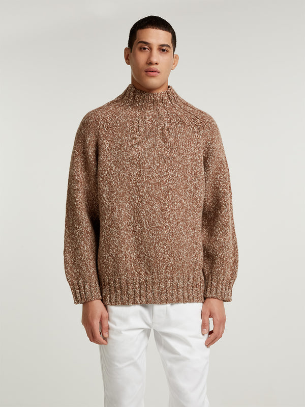 Brown/Natural Oversized Chunky Knit
