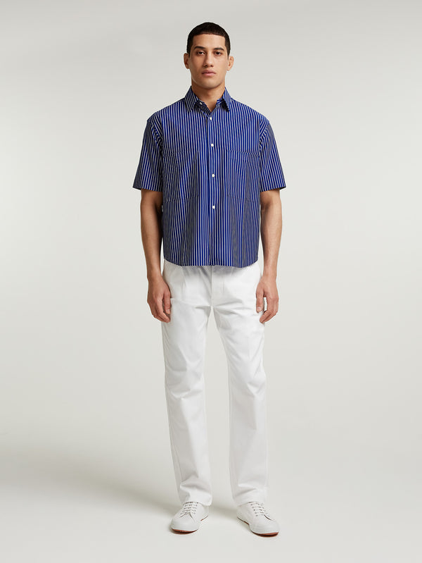 Blue Stripe Short Sleeve Shirt