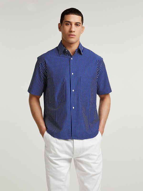 Blue Stripe Short Sleeve Shirt