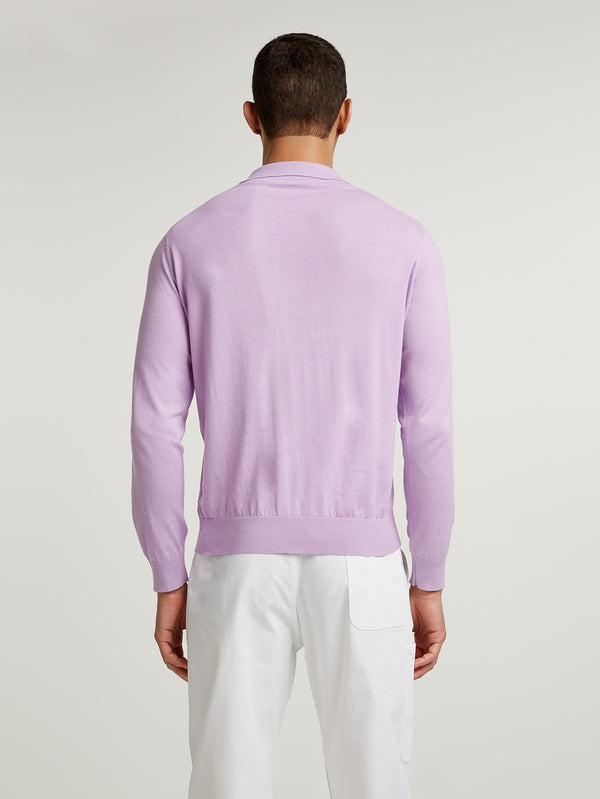 Lavender Summer Open Collar Polo