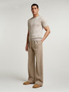 Camel Oxford Bag Trousers