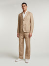 Beige Denim Suit