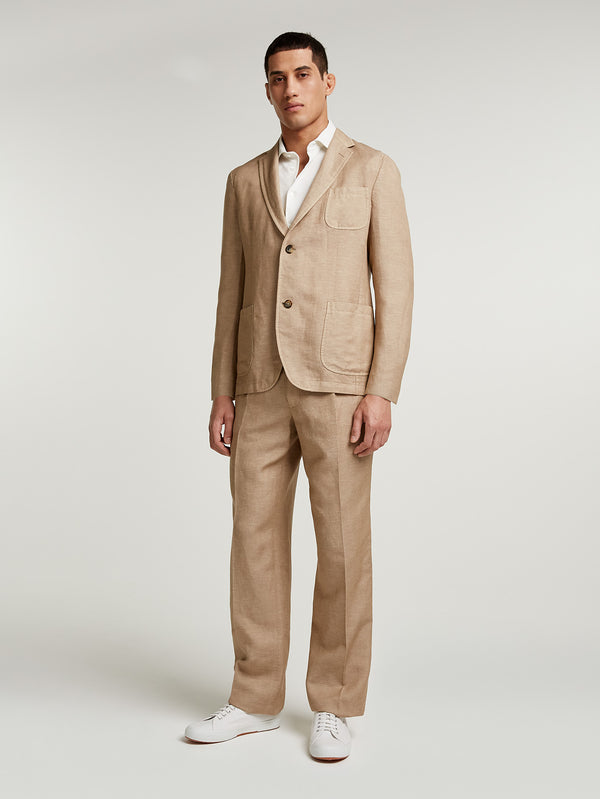 Beige Denim Suit