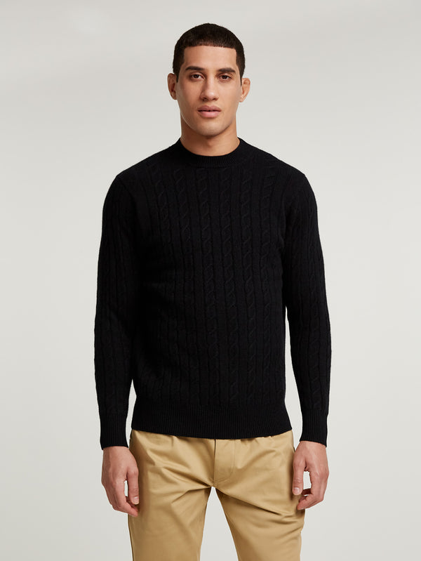 Black Favourite Cable Sweater
