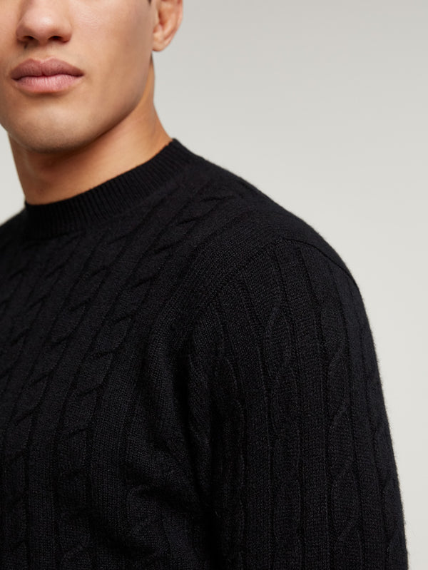 Black Favourite Cable Sweater