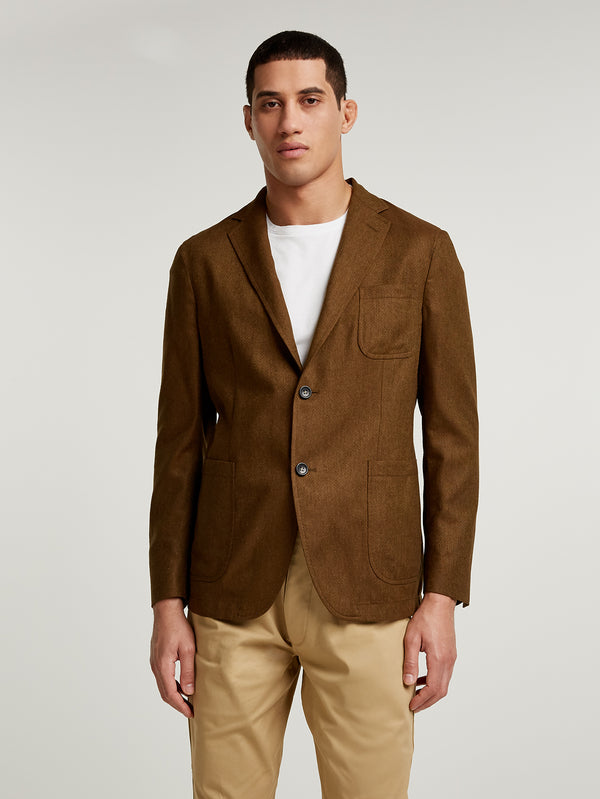 Brown Soleil Silk Jacket