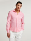 Pink Pique Cotton Polo Shirt