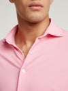 Pink Pique Cotton Polo Shirt