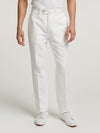White Summer Linen Mix Trousers