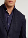 Navy Soleil Silk Jacket