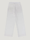 White Wide Leg Linen Trousers