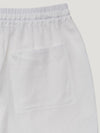 White Wide Leg Linen Trousers