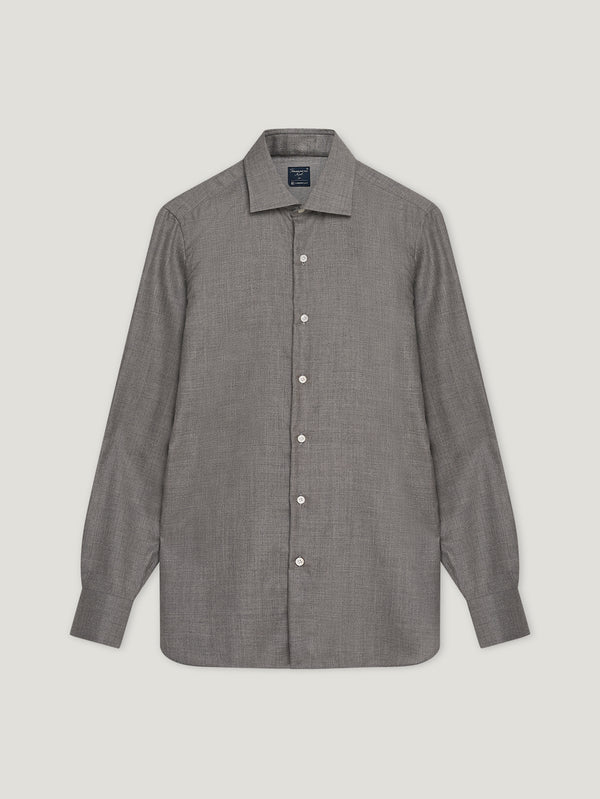 Grey Cashmere Hand Finish Shirt