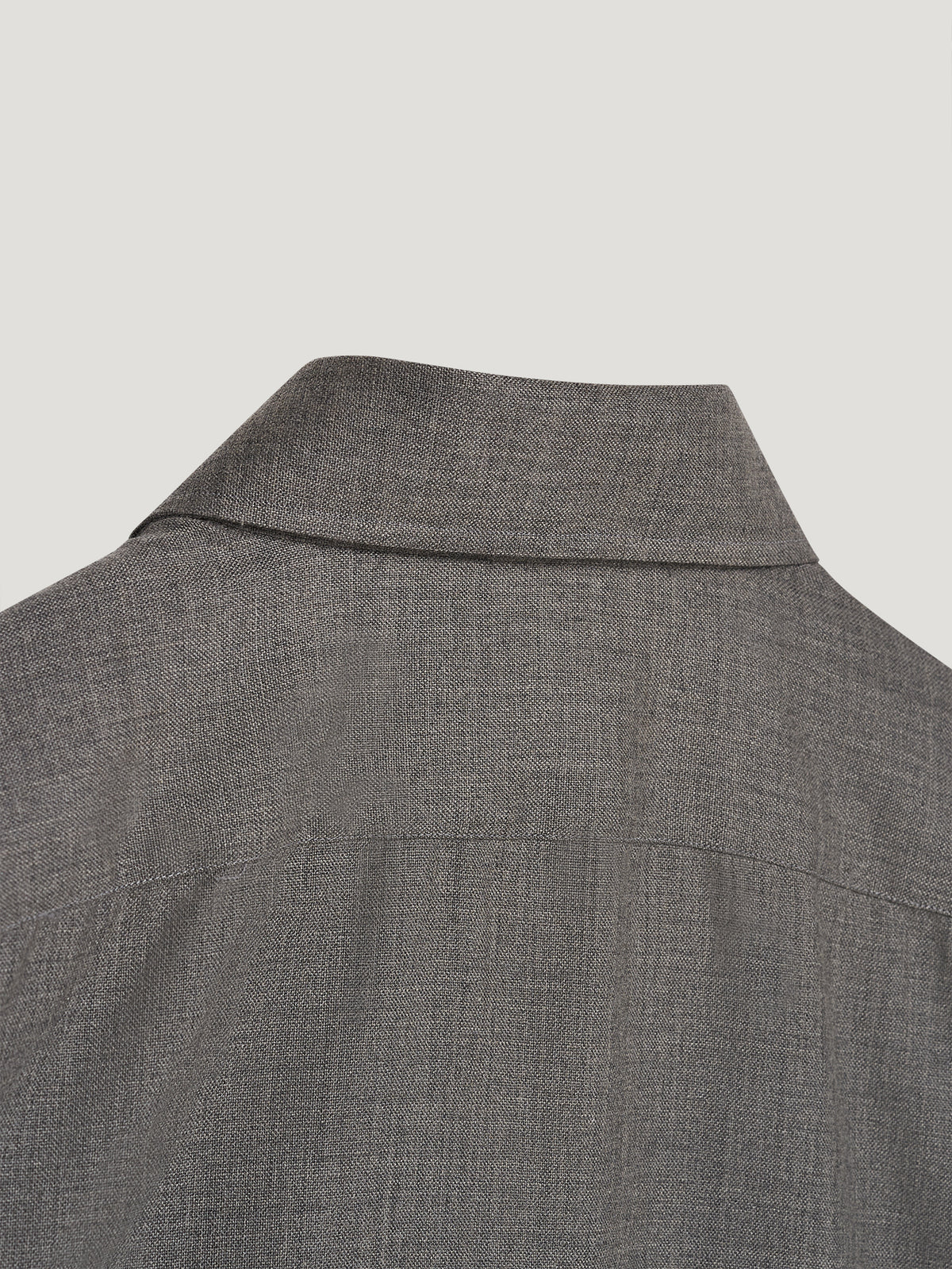 Grey Cashmere Hand Finish Shirt - Connolly