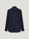 Navy Cashmere Hand Finish Shirt