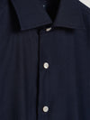 Navy Cashmere Hand Finish Shirt