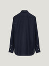 Navy Cashmere Hand Finish Shirt