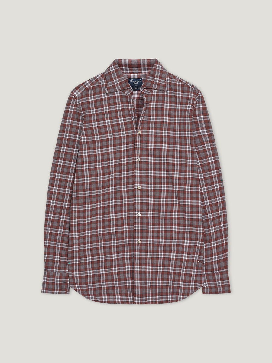 Tobacco/Grey Comfort Hand Finish Shirt