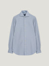 Blue Spread Collar Hand Finish Shirt