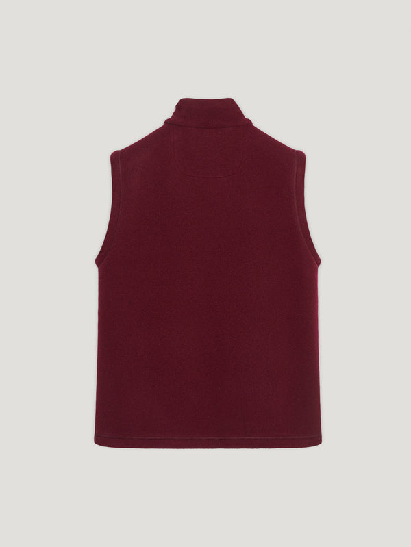 Burgundy Waistcoat Cashmere Fleece