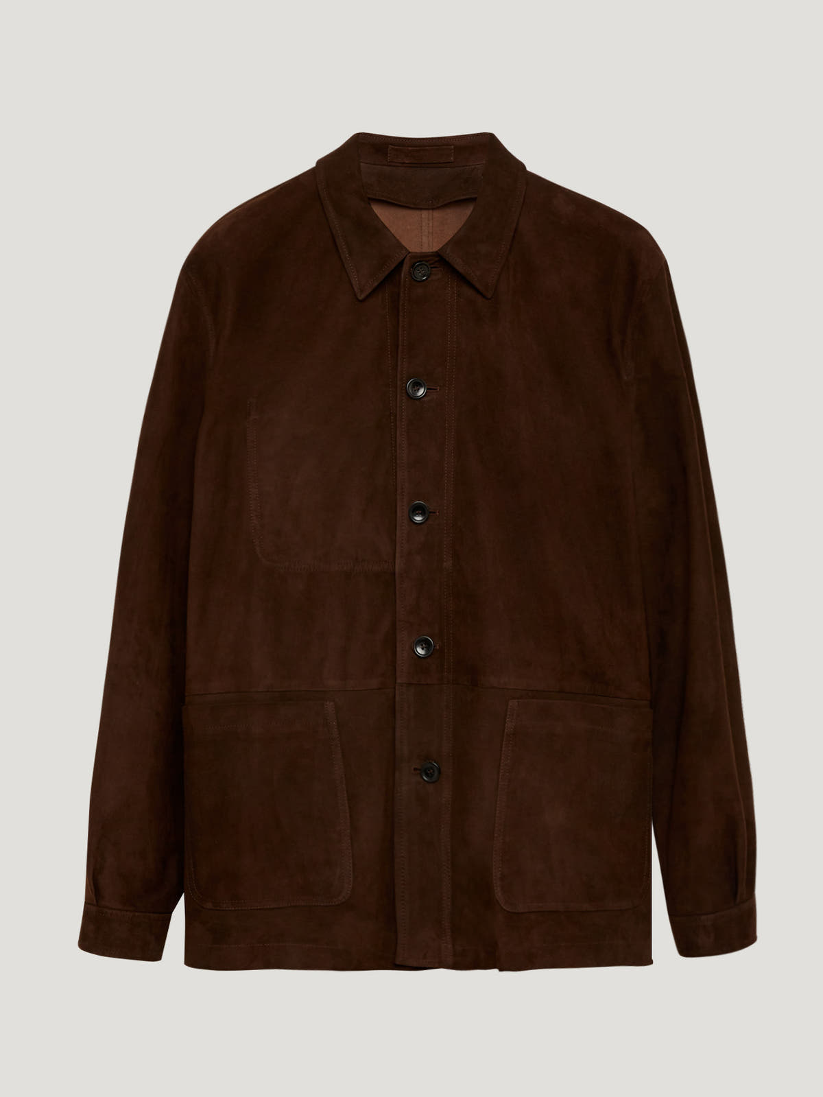 Brown Suede Overshirt - Connolly