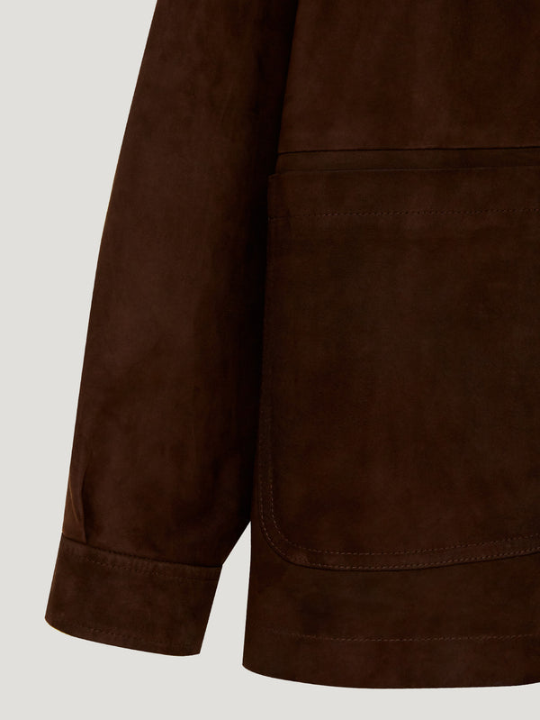 Brown Suede Overshirt
