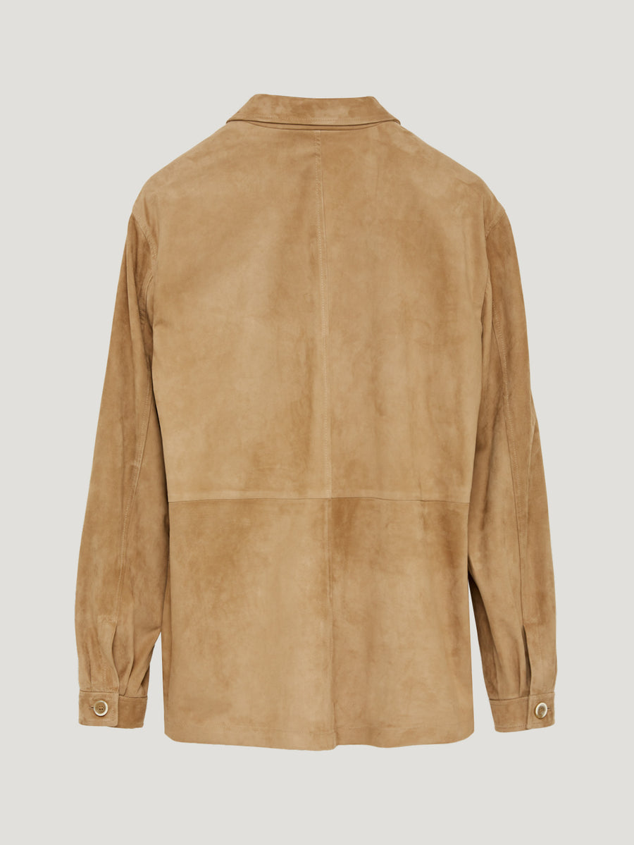 Stone Suede Overshirt - Connolly