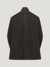 Dark Brown Suede Safari Lined Jacket